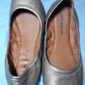 Lucky Brand Womens Rose Gold Ballet Flats